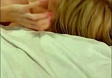 the curvy blonde hotwife gets double penetrated by her husband and the big dick hockey player