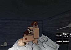 Busty English Queen Teases and Fucks a Roblox Noob with Big Tits