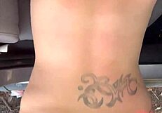 streetwalker watches outdoor fucking from behind