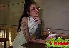 Forked tongue and open ass debut the petite 18+ star for Fedora Morelli