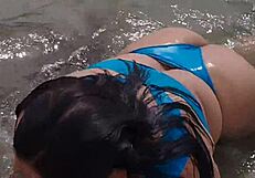 i saw this latina gordita with the biggest ass on the beach, wow!