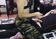 My stepfather fucks me good before I go to university