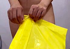 unboxing the unbox me product in bedroom