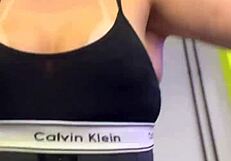 Residents Watch Wet Pussy And Hard Nipples In Building Gym