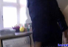 Hey, that classy milf gets pounded by the plumber in heels and stockings