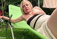 Mega dildo stretches prolapse pussy