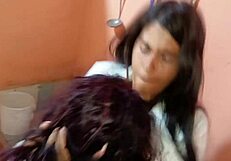 we have lesbian sex in front of the painter