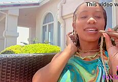 Smoker Beauty Jenna Foxx Rubs Her Horny Trimmed Pussy Outdoors