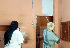 we have lesbian sex in front of the painter