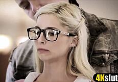 is this the deflowering of cute pornstar piper perri in rough anal threesome?