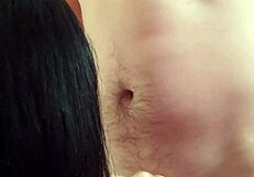 Mature girlfriend gives deep throat blowjob and swallows cum