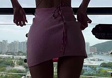 picked up a sad girl in a hotel and pleased her with hard fucking and cum on her face