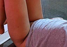 my step brother-in-law comes into my room with big cock to fuck my tight pussy