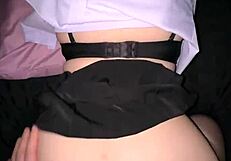 Leaked big-breasted student fucks senior in dorm