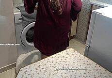 Stupid Maid Gets Stuck In Washing Machine While Spying