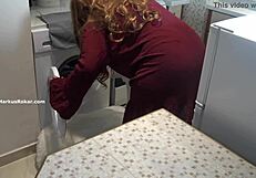 Stupid Maid Gets Stuck In Washing Machine While Spying