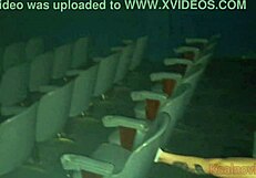 A cuckold takes his wife to a porn cinema where she fucks strangers