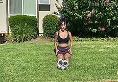 fit ava lee has the best workout ever trying rome majors thick long cock 💪🍆