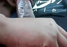 Wet Car Head in Rainy Drive