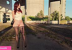 jeny smith caught naked in public place