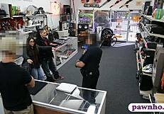 two women tried to steal and got banged hard by pawn dude