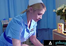 Head Nurse Sarah Vandella Teams Up with Assistant to Fuck Patient Whitney Wright Hard!