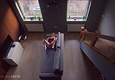 Roommate caught me masturbating and I continue as he watches