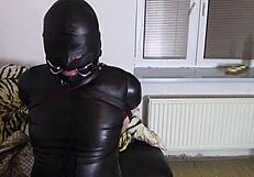 katja feels the leather bondage deeply