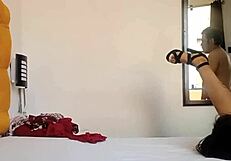 Grabo A Mi Padrastro Mientras Me Ve Probándome Ropa Y Termine Con La Polla Dentro De Mi Coñito