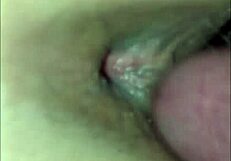 brunette gets anal fucked by guy in feminine clothes