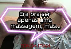 it was supposed to be just a massage but ended with interracial handjob and cum