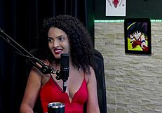 Mia Luz Teases Swingers with Secret Recordings in Sheer Red