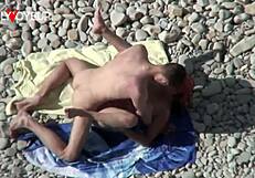 beach voyeur busty cougar milf getting fucked by young guy