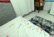 Latina Teen Feels Intense Pleasure