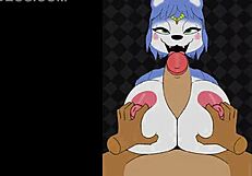 Krystal and fox mccloud engage in titty fucking with big cocks