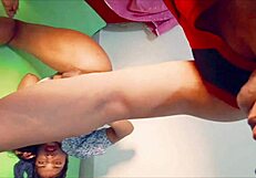 Teens take turns in rough fucking session