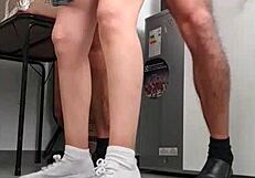 Argentina's Nymphomaniac Nataly Gets Fucked In The Kitchen By Her Voyeuristic Lover