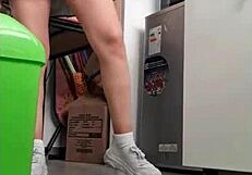 Argentina's Nymphomaniac Nataly Gets Fucked In The Kitchen By Her Voyeuristic Lover