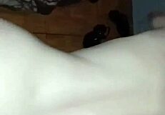 The blonde feels intense pleasure riding my big black cock passionately.