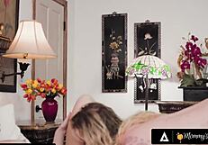 mommy's girl, petite 18+ brunette, can't stay away from hot milf stepmom