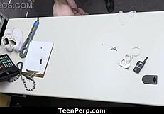 The officer does a more thorough cavity search using his cock - teen 18+ perp