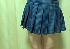 Schoolgirl's anal fun in costumes and lingerie