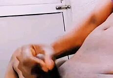 Crossdresser Indulges In Pissing And Masturbation In Office Toilet