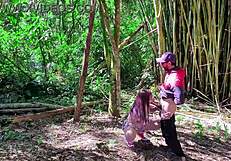 Teen babe skips school for outdoor blowjob in forest