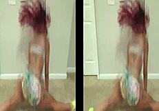 She gives the best twerk, shaking her ass in a booty dance