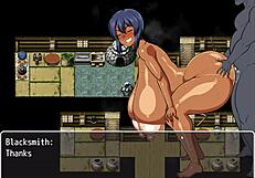 tanned girl natsuki hentai game ep 20 doggystyle raw sex and messy tits fucking with old pervert