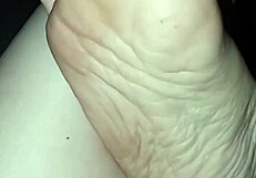 Exploring barefoot adventures in the dark with delicate feet