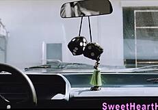 Two lesbian teens eat each other out in the locker room