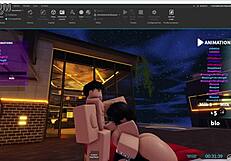 I played Roblox with my best friend and we had fun together