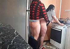 Stepdad Fucks His Horny Stepdaughter Roughly In The Kitchen!